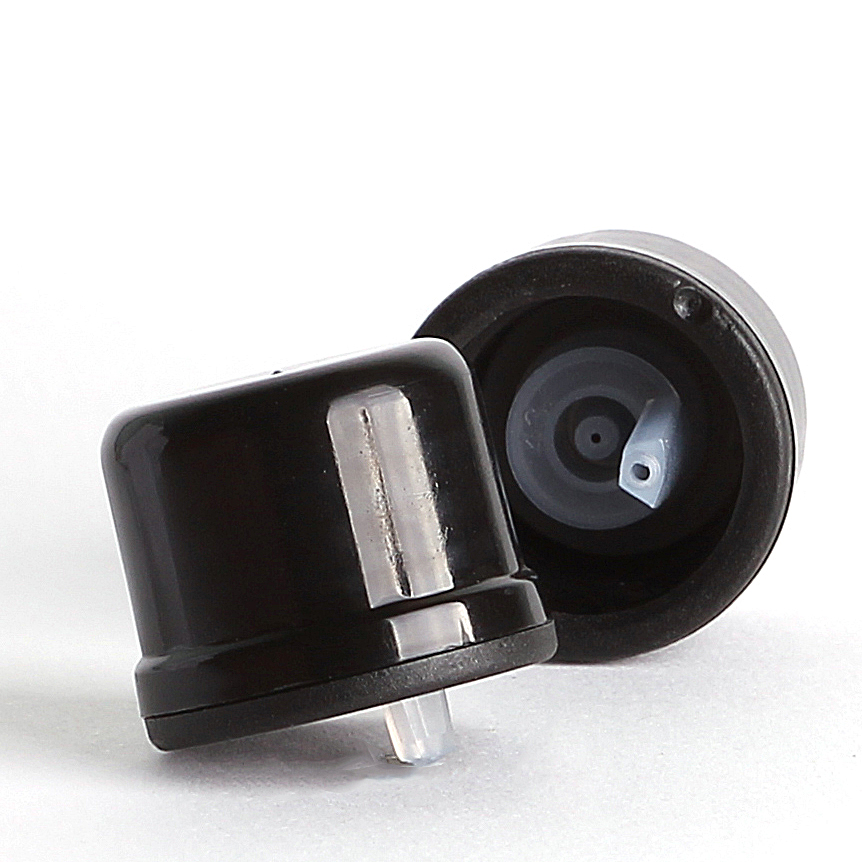 GL18 Black Tamper Evident Cap with 0.8mm Dropper Nekem Packaging